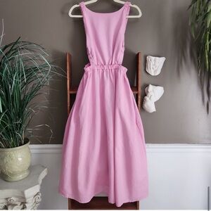 Slide Show bubblegum pink pinafore dress